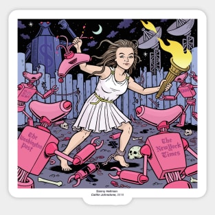 Caitlin Johnstone, Rogue Journalist (Art By Danny Hellman) Sticker